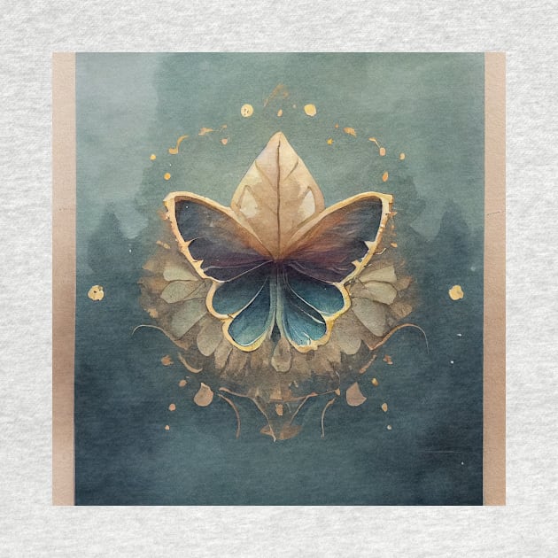 Botanical Watercolor Butterfly by Happy Woofmas